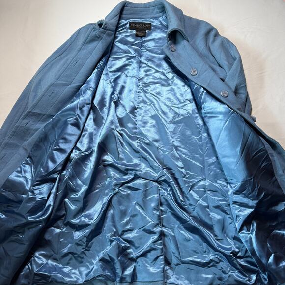Centigrade Outerwear Blue Wool Blend Longline Coat Sz XL - Picture 9 of 10